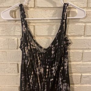 Super Soft Black Tie-Dye Culottes Jumpsuit